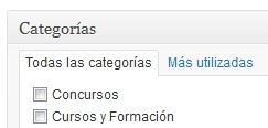 categorías clasificación por categorías