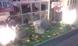 Escaparate de Otoño 2011 en el comercio de complementos Caja de Plata