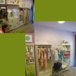 decoración interior en el comercio de moda infantil Badum Badero, por Neli