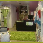 decoración interior en el comercio de moda infantil Badum Badero, por Neli