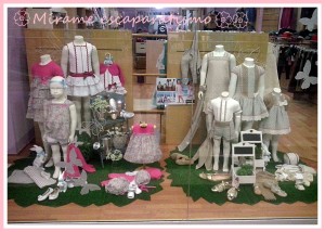 Escaparate de primavera en la tienda de moda infantil Bolboreta, foto 1