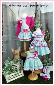 Escaparate primavera 2017 Erase una vez, moda infantil en El burgo, Coruña. Mírame Escaparatismo, imagen 3
